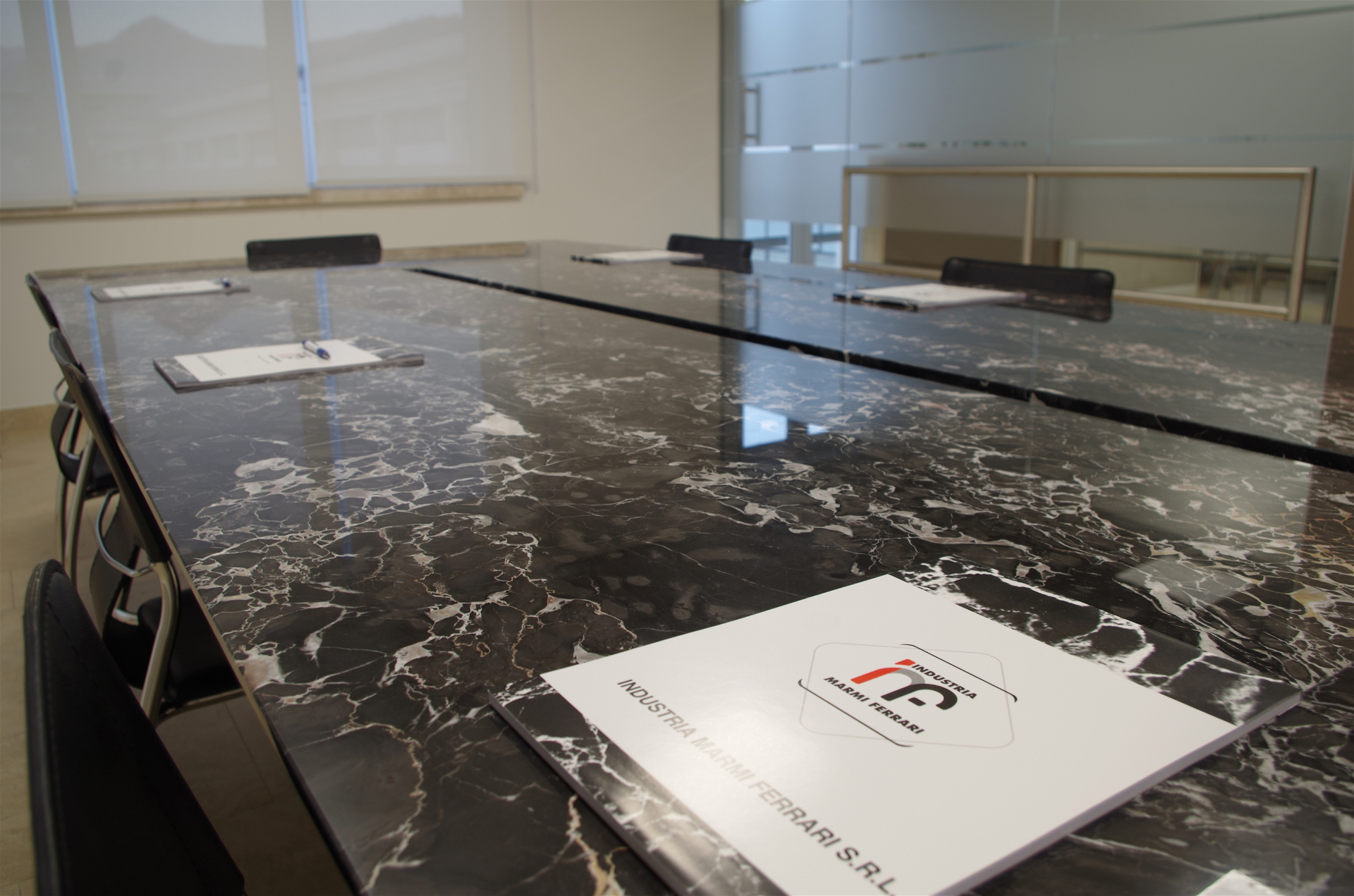 Processing of marble, onyx, travertine, agglomerates, and semi-precious stones.