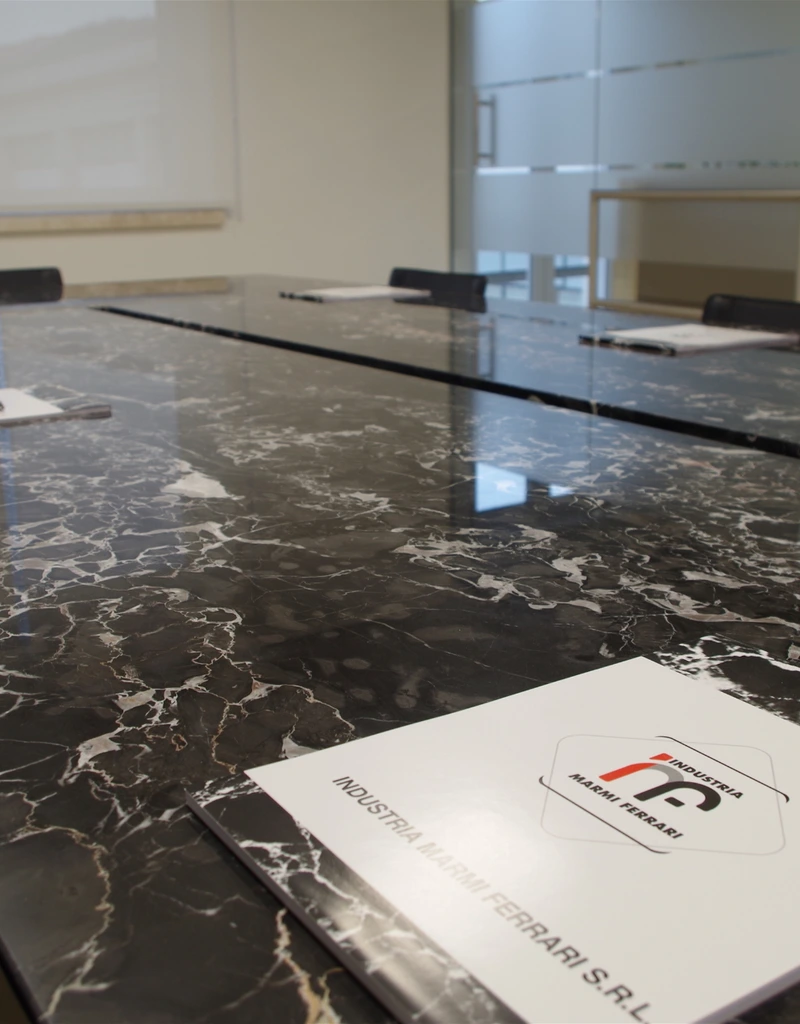 Processing of marble, onyx, travertine, agglomerates, and semi-precious stones.
