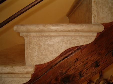 Staircases in marble granite and natural stone