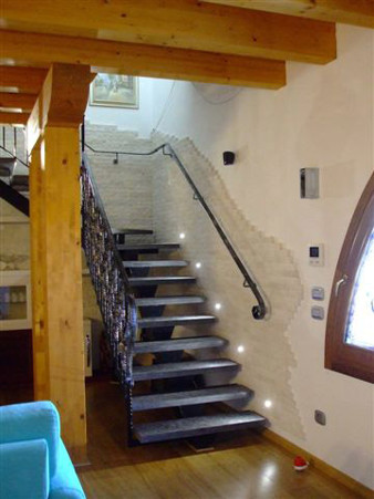 Staircases in marble granite and natural stone