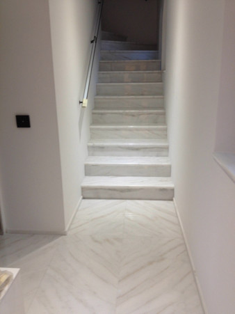 Staircases in marble granite and natural stone