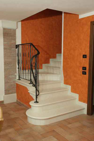 Staircases in marble granite and natural stone