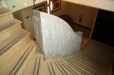 Staircases in marble granite and natural stone