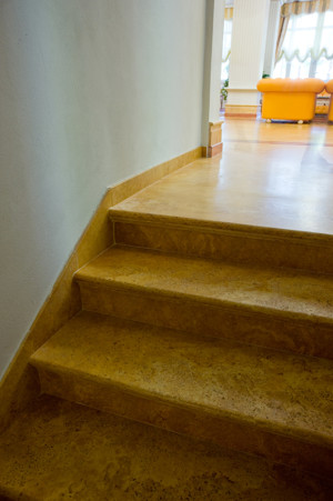 Staircases in marble granite and natural stone