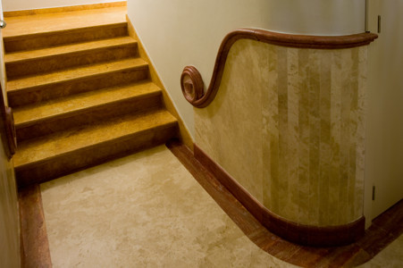 Staircases in marble granite and natural stone