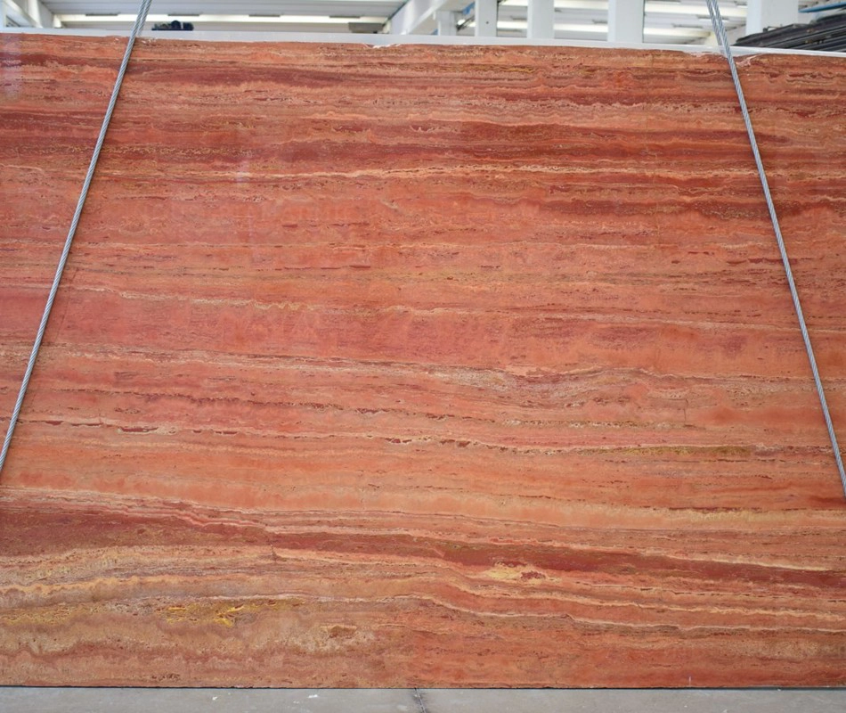 LASTRE IN TRAVERTINO ROSSO
